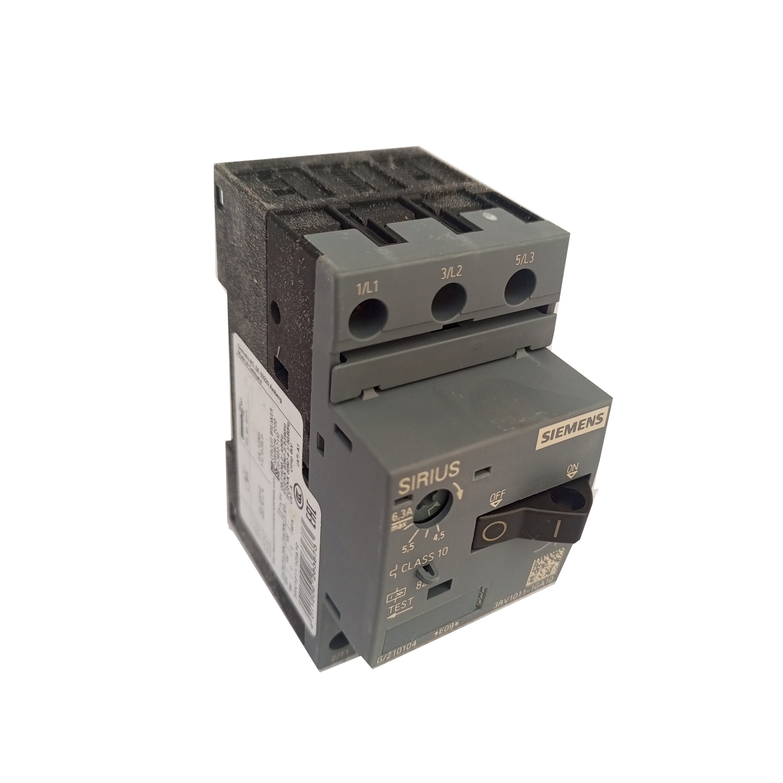 Disjoncteur Moteur Siemens Sirius 3RV1011-1AA25 – 1.1 à 1.6 A – Occasion
