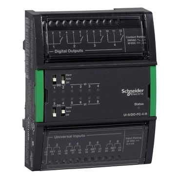 SpaceLogic UI-8/AO-V-4 I/O Expansion Module - SXWUI8V4X10001